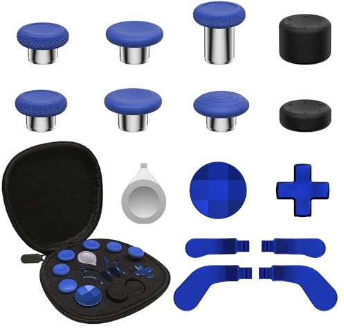 CHARM FOCUS 16-in-1 Metal Thumbsticks Replacement for Xbox Elite Series 2 | Replacement Kits for Xbox Elite 2 Controller Accessories, Includes Magnetic Joysticks, Paddles, Silicone Caps, D-Pads, 1 Tool