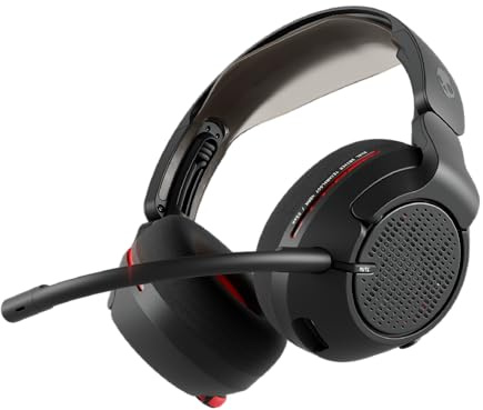 Skullcandy Crusher PLYR 720 Wireless Gaming Headset, Ultimate Immersion and Comfort, THX Spatial Audio and Multi-Sensory Bass, Removable Mic, PC, PlayStation, Nintendo, Multi-Platform - Digi-Black​