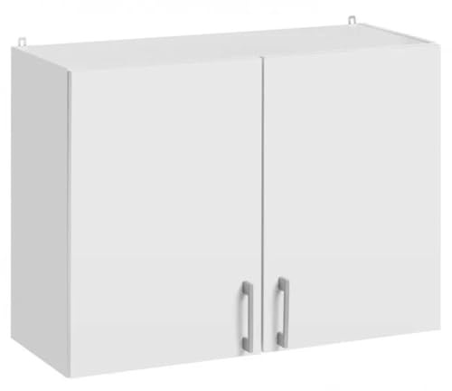 Cuisineandcie - Meuble Haut de Cuisine ECO Blanc 2 Portes L 80 cm x H 60 cm x P 32 cm avec 1 Étagère - Rangement, Armoire pour Cuisine