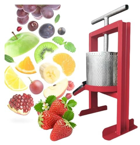 TAIPINGOZ Pressoir à Fruits Manuel, Pressoir A Fruits, Pressoir à vin en Acier Inoxydable, manivelle rotative, Conception à Tige allégeant Le Travail, Presse Manuelle