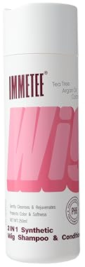 immetee Champú Profesional para Pelucas Syntheticas - Limpieza con Keratina que Restaura Brillo y Suavidad - 250ml para Cuidado Diario (Pelucas sintéticas)