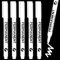 Julyupoli 5 Pièces Marqueurs Blancs Permanent, Stylo Blanc ImperméAble et SéChage Rapide, Marqueur Blanc indelebile, pour Bois, Plastique, Pierre, Verre, Cuir, Métal, Toile