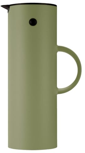 Stelton EM77 Isolierkanne 1 Liter, Kippverschluss & Schraubdeckel, Warmhaltekanne für Kaffee & Tee, austauschbare Teile, Made in Denmark