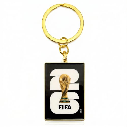 Wagon International FIFA World Cup 2026 Official Gift, Portachiavi Ufficiale FIFA World Cup 2026 - Gadget Mondiale Calcio 2026 in Lega di Zinco, Rettangolare, Logo Originale FIFA, 41,8 x 29 mm