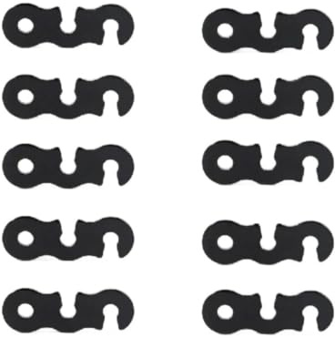IRGVJIFR Tenditori per Corde 10 Pezzi di Corda for Tenda Regolabile con Fibbia for tenditori Tipo S, Kit Fissaggio for Tende da Esterno per Il Campeggio
