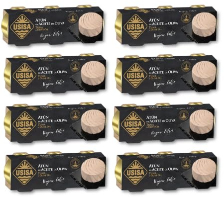 Usisa - Conserva de Pescado | Atún en Aceite de Oliva Virgen Extra - 8 Unidades (3 x 52 g)