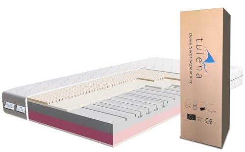 TULENA NOX Matratze 100x200 Komfortschaum Medium H2 + H3 Comfort Plus 20 cm Probeschlafen inkl. Wendematratze Antibakterieller Bezug mit Reißverschluss