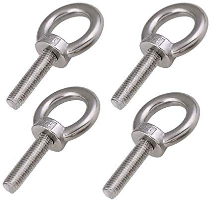 4 Stück M10 * 40mm Ringschraube Edelstahl, Außengewinde Hebering Ringschrauben ösenschraube Geschweißte Geschlossene Schraube Stange Ring Runde Augenschraube für Rolle Des Befestigens und Hängens