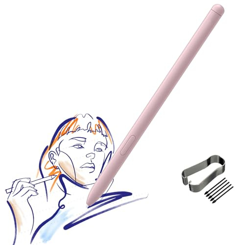 Galaxy Tab S6 Lite Stylus Pen Ersatz für Samsung Galaxy Tab S6 Lite (EJ-PP610),Stylus Pen S Pen für Galaxy Tab S6 Lite Stylus Pen + kostenlose Ersatzspitzen/Spitzen (Chiffon-Rose)
