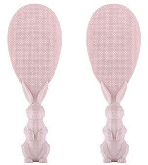 GUOQUN-SHOP Tablespoons Non-stick rice shovel kitchen rice cooker can stand up rabbit rice scoop Dessert Coffee Spoons (Color : 3)