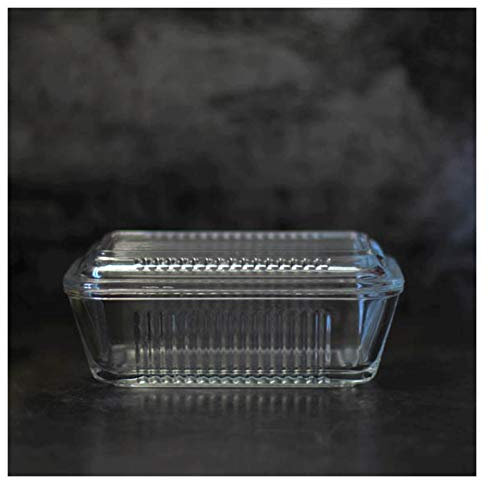utensili da cucina, contenitore for burro, portaburro in vetro con coperchio. Scatola trasparente for torte al burro e frutta. La scatola del burro è for parenti e amici. Burriera