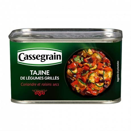 CASSEGRAIN - Tajine De Légumes Grillées, Coriandre Et Raisins Secs 1/2 375G - Trois Articles