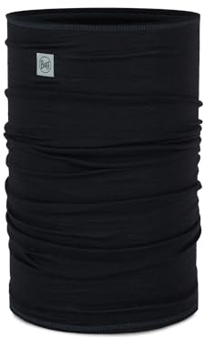 Buff Merino Lightweight multifunktionell duk svart unisex vuxna