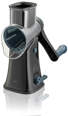 GEFU Rallador de Tambor Click, Acero Inoxidable, Negro, Talla única