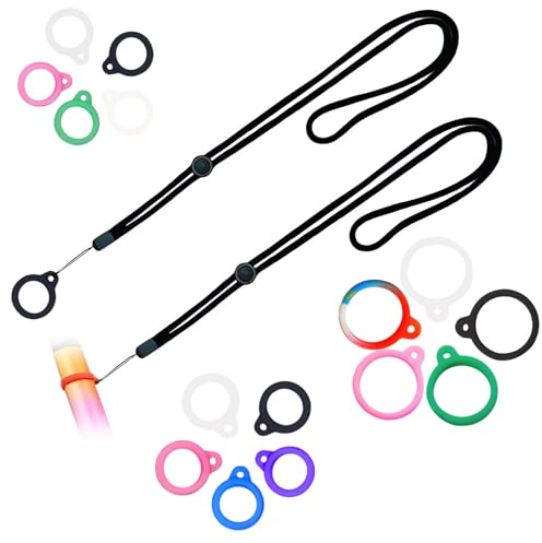 Virtue Yun Lot de 2 colliers avec 15 anneaux de Vape Band 12/13/17 mm, anti-perte, anneau en caoutchouc de silicone antidérapant pour petites cigarettes électroniques