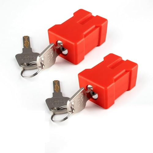Carriere 2er-Set Steckerschloss - Sperrvorrichtung für Stromkabelstecker, Elektrischer Abschaltservice, Passend für US-Standardstecker mit 2 und 3 Stiften