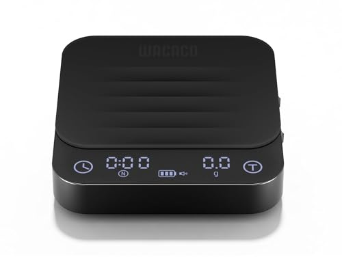 WACACO Exagram Pro Kaffevåg med Timer, Super Mini Matvåg, Tre Lägen, Laddningsbar, Svart