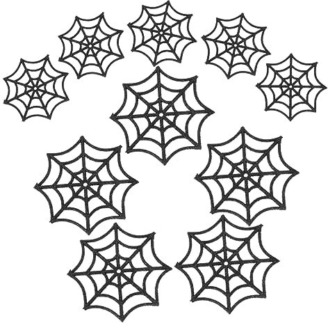 Kisangel Halloween Spinnennetze Halloween Dekorationen 10 Stück Kunststoff Spinnennetz