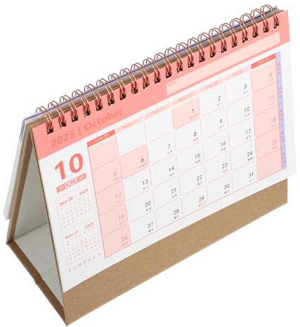 GRIRIW Stehkalender Akademischer Tischkalender Monatskalender Tischkalender Für Haushalt Filigraner Stehkalender Filigraner Minikalender Kalender Tischdeko