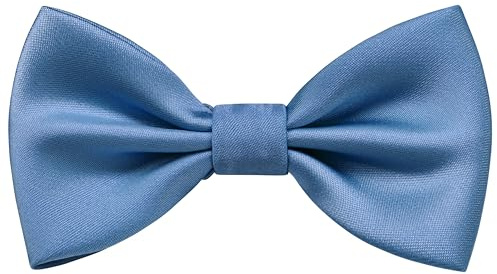Branduce Dusty Blue Bow Ties for Boys Pre Tied Toddler Bow Tie Adjustable Silk Blend Kids Bowties for Wedding Party (BB12-35)