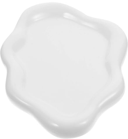 TINEASUR Plateau à Bijoux Céramique Assiette De Rangement Pour Bagues Colliers Boucles Oreilles Décoration De Coiffeuse Ou Bureau