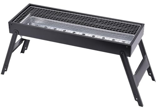 Barbacoa Carbon para Camping, Parrilla Barbacoa Picnic de Viaje de Acero Inoxidable, Parrilla Portatil con Doble VentilacióN y DiseñO FáCil de Limpiar