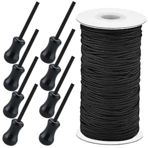 Alipis Metros de Cuerda para Cortinas con Colgantes Resistente y Fácil de Instalar para Persianas y Cortinas Decoración Moderna para Ventanas y Reemplazo Funcional