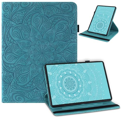 laddutoi Funda para Samsung Galaxy Tab S6 Lite 2024/2022/2020 10.4, Carcasa de Cuero PU con Soporte Giratorio de 360° y Ranura, Smart Cover Protectora Funda para Galaxy Tab S6 Lite, Azul | Funda de piel sintética con soporte giratorio de 360 grados, ranura para tarjeta, soporte para lápiz, funda protectora