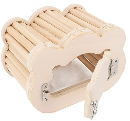 Estructura Estable de La Casa de Madera para Animales Pequeños Proporciona Privacidad y Alegría Ideal para Hámsteres Madera de Pino + Metal