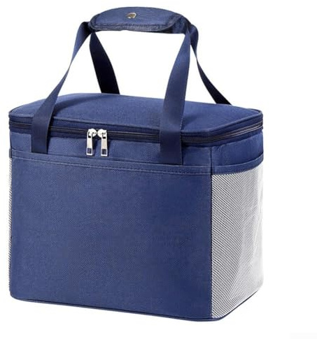 Borsa termica portatile con fodera interna impermeabile e struttura a tenuta stagna, ideale per mantenere il cibo fresco durante le attività all'aperto (blu navy)