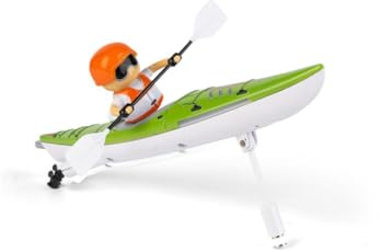 Funwetrike RC Boot für Erwachsene, 2,4 GHz Ferngesteuertes Kajak mit Kenterfreiem Design, LED-Lichtern und Wasserdichter Bauweise, RTR, Für Pool, See und Ruhige Gewässer, Grün