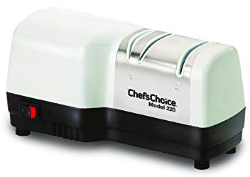 Chef's Choice 220 affilacoltelli Elettrico, Plastica, Nero, Bianco e Argento