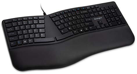 Kensington Pro Fit Ergonomic Wired Keyboard- Black (K75400US)