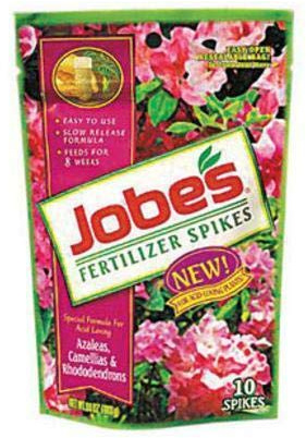 Jobes 04101 Azalea, Camellias & Rhododenron Fertilizer Spikes, 10 Spikes
