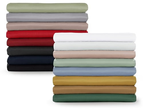 Blumtal® Basic Betttuch 220x275 cm für Matratzen 140x200 cm - Bettlaken ohne Gummi - Oeko-TEX zertifiziertes Betttuch ohne Gummi - Leintuch aus gebürstetem Microfaser - Bettlaken 140x200 in Anthrazit