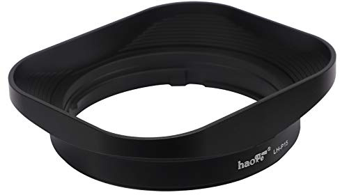 Haoge LH-P15 quadratische Metall-Gegenlichtblende für Panasonic Leica DG Summilux 15 mm f/1.7 ASPH Objektiv 15 mm F1.7 Objektivblende