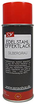 SDV Chemie Edelstahl Effektlackspray 1x 400ml Spraydose Edelstahllack Metall Effektlack Silbergrau