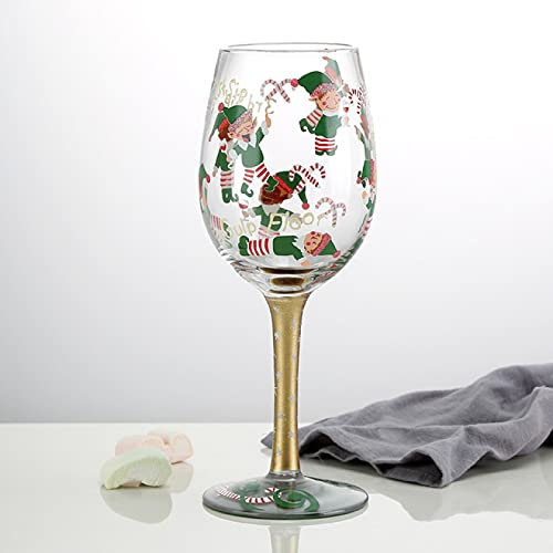 NYSJLONG Red Wine Glass Limited Wine Glasses Artificial Hand Painted Santa Claus Unicorn Cup Painted Glass Crystal Wine Glass Goblet
