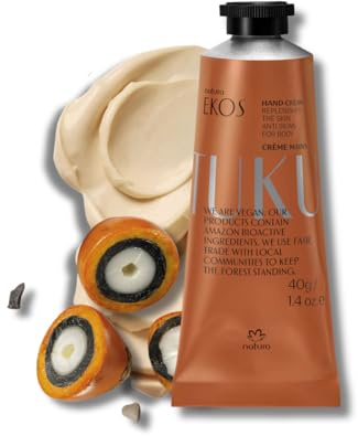 Natura – Tukumã Hyaluronic Acid Boosting Hand Cream Travel Size - Moisturize & Improve Skin Texture - Anti-Signs & Anti-Aging - Vegan Skin Care - Brazilian Beauty Secrets - 1.41oz (40g)