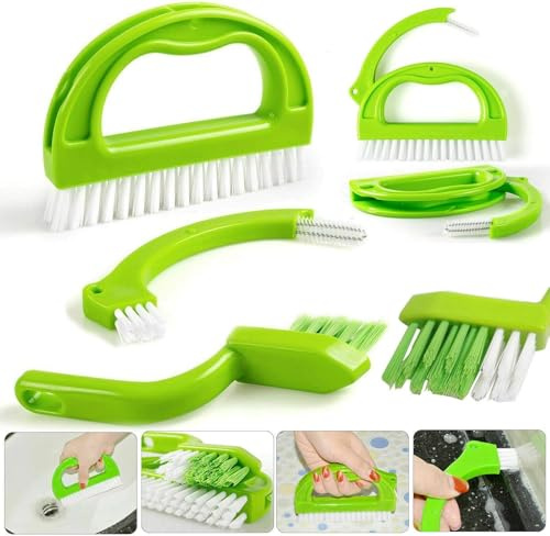 Buy-Simplicity® Fugenbürste mit Griff und steifen Borsten, 3 Stück, Reinigungsbürsten für kleine Räume und Ecken, Fliesenreinigungsbürste für Küche, Bad, Boden