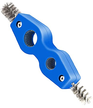 Cepillo de tubo de cobre, cepillo de alambre, cepillo de tubo de cobre 4 en 1, limpia el interior y el exterior para instalación de fontanería, soldadura, tubos de cobre, tubos, soldadura fuerte (azul