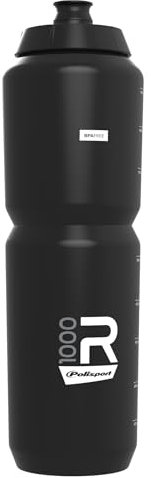 Polisport 8649100013 - Bidón R Collection R1000 de Ciclismo de 1000ml Botella de Agua para Ciclistas Bicicleta Sin BPA en color negro