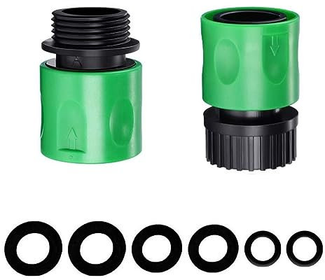 YAAVAAW 3/4-inch Quick Connect Hose Fitting - Male & Female Garden Connector for Expanding Water Pipe, Irrigation and Car Wash Accessories