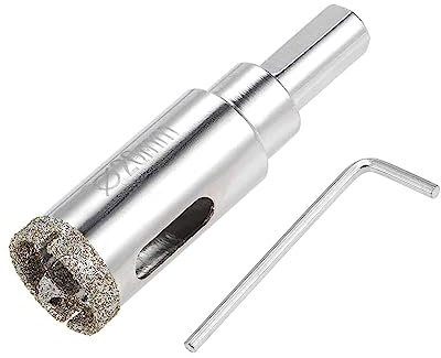 TOP-VIGOR 20mm Diamond Drill Bit Glass Hole Saw Set, Hollow Core Drill Bit with Spotting Drill Bit, Tile Hole Cutter Set Core Drill Bits Center Pilot for Ceramics Porcelain Tile Bottles Pots Brick