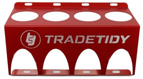 Tradetidy Spray & Aerosol Can Holder Steel Van Storage Rack Red