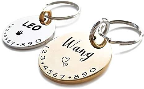 Hundemarke Für Kleine Tiere Mit Charmanten Symbolen Zubehör Halsband Name Luxusgravur Sicherheitskette Glänzender Edelstahl 316L Anhänger