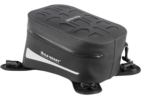 WILD HEART Motorrad-Tanktasche ist kompatibel mit den meisten Motorrad-Outdoor-Reitzubehör (schwarz)