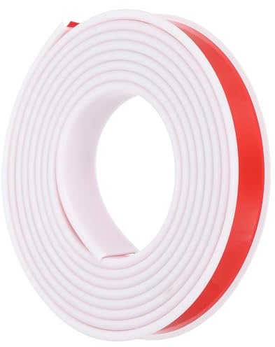 PATIKIL U-Form Selbstklebend Möbel Kantenband, TPE Kantenschutz Selbstklebend Flexible Kantenumleimer für Schrankkanten, Abschlussleiste, Arbeitsplatten(Weiß, 300cm x 22mm)