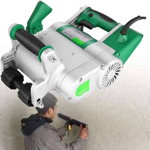 ROGHA 1100W Wall Chaser,Wall Groove Cutting Machine,Wall Slotting Machine 2000r/Min,One-time Forming Dustless,25mm