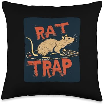 Cool Rodent Trap for Rats and Mouses Lovers Throw Pillow